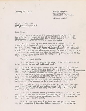 Lot #523 Elmore Leonard: The 