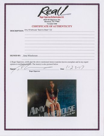 Lot #577 Amy Winehouse CD booklet - Image 2