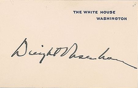 Lot #45 Dwight D. Eisenhower White House Card - Image 1