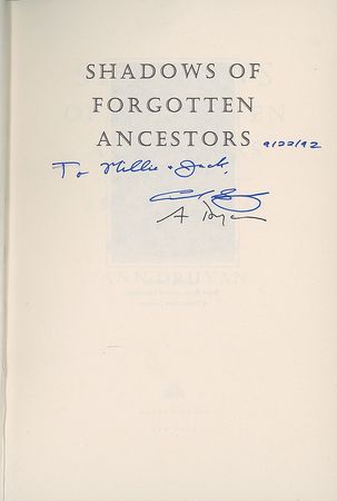 Lot #290 Carl Sagan Book - Image 1