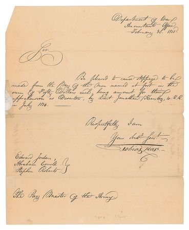 Lot #157 Tobias Lear Signed Letter - Image 1