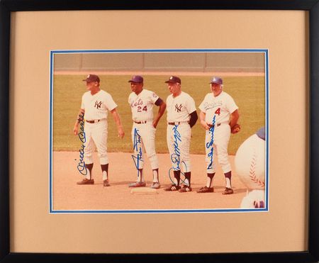 Lot #968 Mantle, Mays, DiMaggio, and Snider Signed Photograph - Image 1