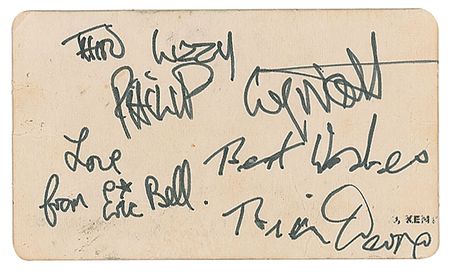 Lot #699 Thin Lizzy Signatures - Image 1