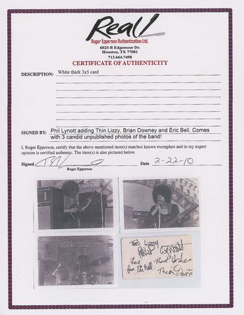 Lot #699 Thin Lizzy Signatures - Image 3