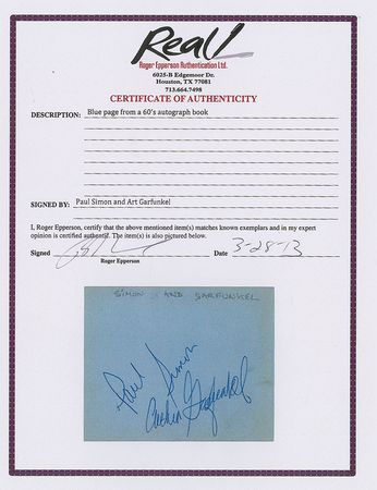 Lot #691 Simon and Garfunkel Signatures - Image 4