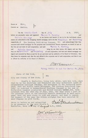 Lot #26 Warren G. Harding: 
