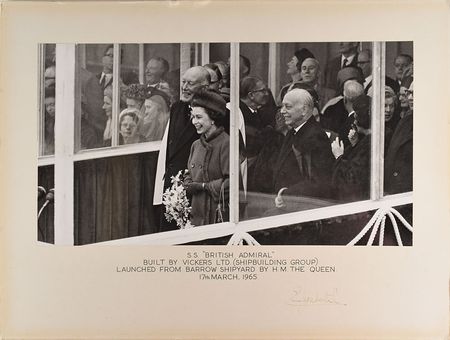 Lot #128 Queen Elizabeth II Signed Photograph - Image 1
