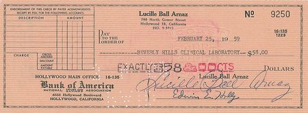Lot #842 Lucille Ball and Desi Arnaz Checks - Image 3