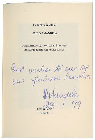 Lot #98 Nelson Mandela: 