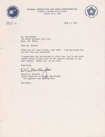 Lot #486 Deke Slayton - Image 2