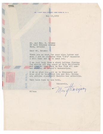 Lot #521 Mary Hemingway - Image 3