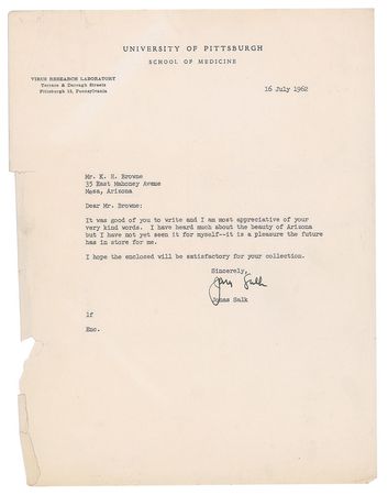 Lot #292 Jonas Salk Group Lot - Image 4