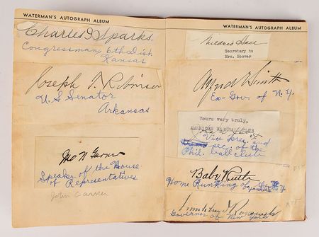 Lot #938 Babe Ruth and Franklin D. Roosevelt Waterman Autograph Album - Image 1