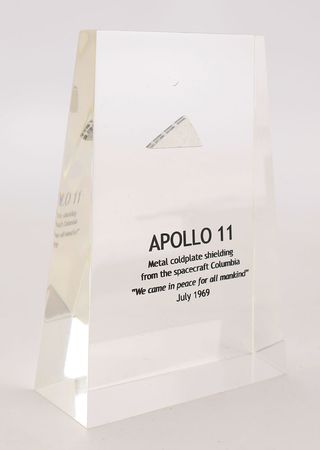 Lot #336 Apollo 11: Flown Apollo 11 coldplate from the Columbia - Image 1