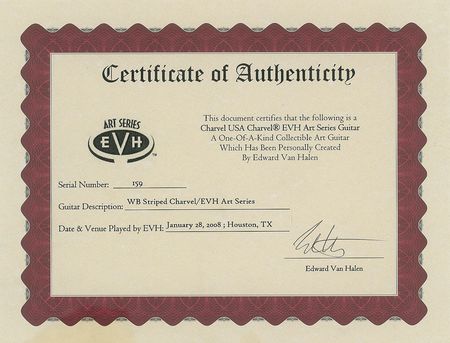 Lot #575 Eddie Van Halen: 'Frankenstrat' Art Series guitar played by EVH at the Toyota Center in 2008 - Image 10