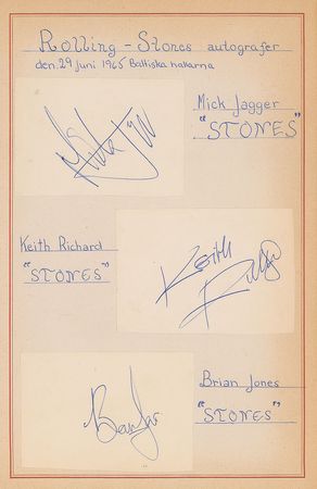 Lot #574 Rolling Stones Signatures - Image 1