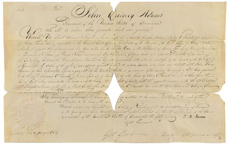 Lot #55 John Quincy Adams Signed Document - Image 1