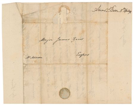 Lot #89 Aaron Burr Handwritten Letter Signed - Image 2