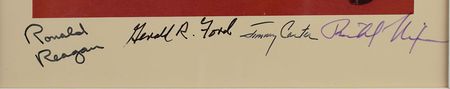 Lot #54 Four Presidents Signed Photograph - Image 2
