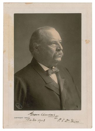 Lot #21 Grover Cleveland Signed Photograph
