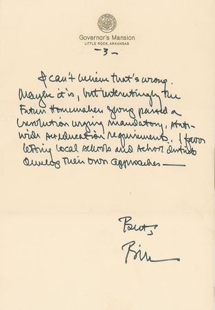 Lot #51 Bill Clinton: Governor Clinton clears the air on sex education - Image 3