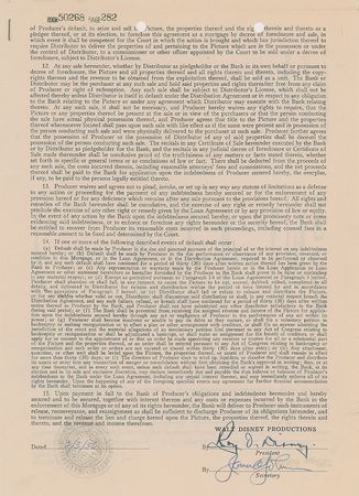 Lot #471 Roy O. Disney Signed Document - Image 1