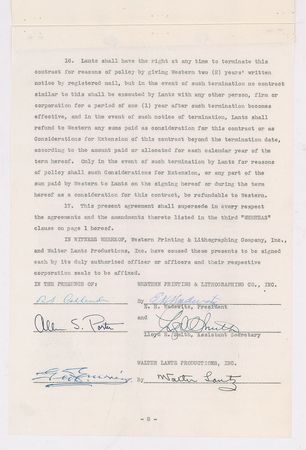 Lot #474 Walter Lantz - Image 1