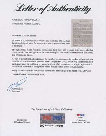 Lot #171 Melvin Purvis Typed Letter Signed - Image 2