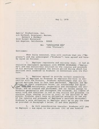 Lot #856 Francis Ford Coppola: Coppola, Spielberg, and Apocalypse Now - Image 1