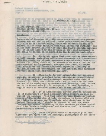 Lot #855 Gary Cooper Signed Documents - Image 2