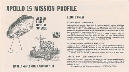 Lot #8325 Dave Scott?s Apollo 15 Lunar Surface-Flown Sieger Crew-Owned Cover - Image 2