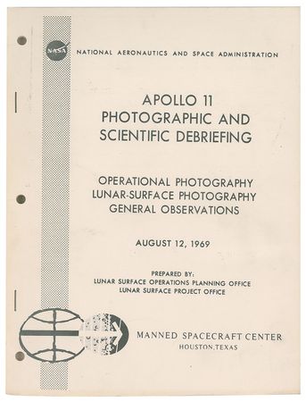 Lot #8222  Apollo 11 Photographic and Scientific Debriefing Manual - Image 1