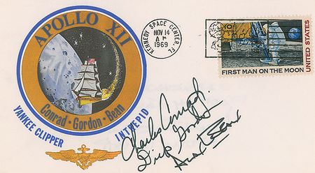 Lot #8296 Alan Bean's Apollo 12 Signed 'Type 1' Insurance Cover - Image 1
