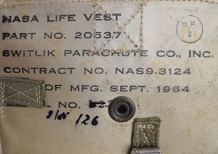 Lot #8083 Gus Grissom's Flown Gemini 3 Recovery Life Vest - Image 16
