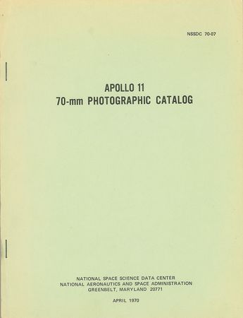 Lot #8188  Apollo 11 70mm Photographic Catalog - Image 1