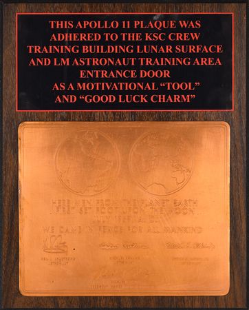 Lot #8210  Apollo 11 KSC Training Building Plaque - Image 1