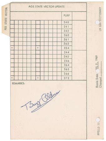 Lot #8184 Buzz Aldrin?s Apollo 11 Lunar Surface-Flown Checklist Page - Image 2