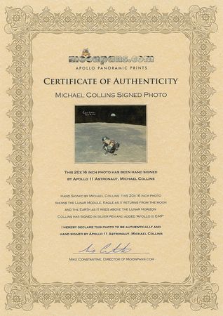 Lot #8285 Michael Collins Signed Photograph - Image 2