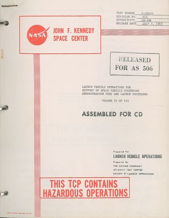 Lot #8194  Apollo 11 Countdown Manuals - Image 1