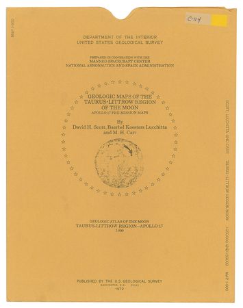 Lot #8349 Gene Cernan Signed Lunar Map - Image 3