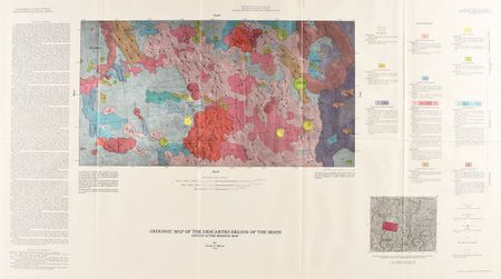 Lot #8335 Charlie Duke Signed Lunar Map - Image 2