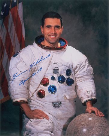 Lot #8503 Harrison Schmitt Signed Photograph - Image 1