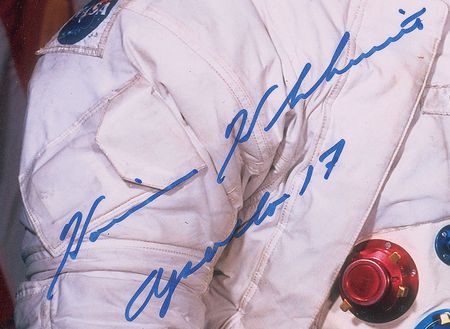 Lot #8503 Harrison Schmitt Signed Photograph - Image 2