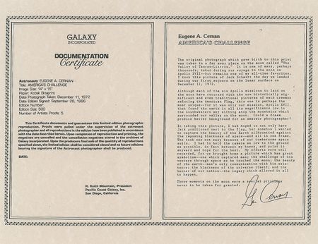 Lot #493 Gene Cernan - Image 2