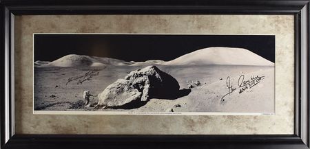 Lot #8481 Gene Cernan and Harrison Schmitt Signed Photograph - Image 1