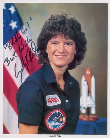 Lot #8535 Sally Ride Signed Book and Photograph - Image 1