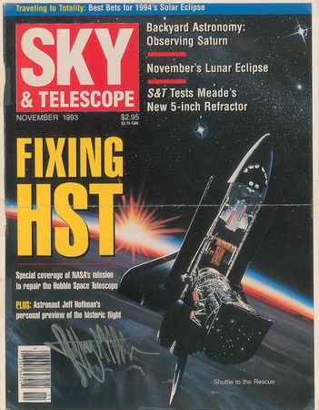Lot #2574 Jeff Hoffman's STS-61 Flown Sky and