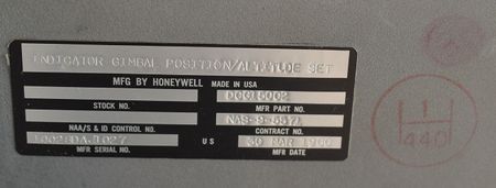 Lot #8107  Apollo Command Module Block I Gimbal Position/Attitude Set Control Box - Image 4