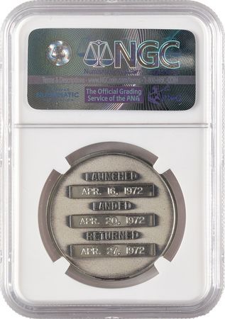 Lot #8341 Charlie Duke's Apollo 16 Flown Robbins Medal - Image 2
