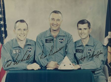 Lot #8150  Apollo 1 Signed Photograph - Image 1